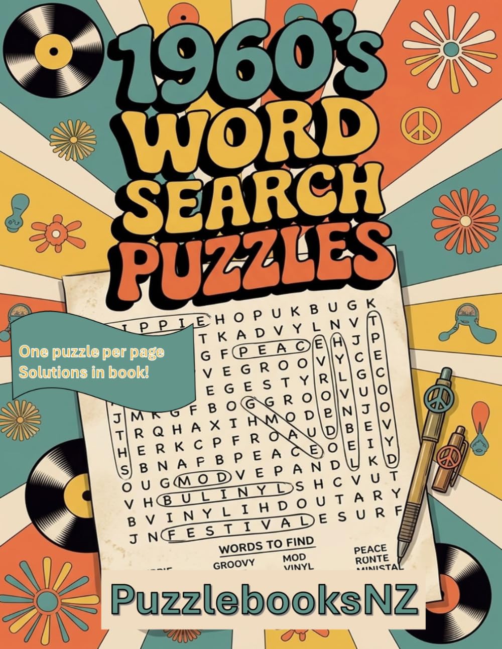 1960's Word Search book cover